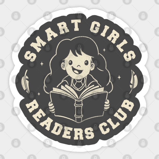 Smart Girls Readers Club - Book Lover Gift Sticker by eduely